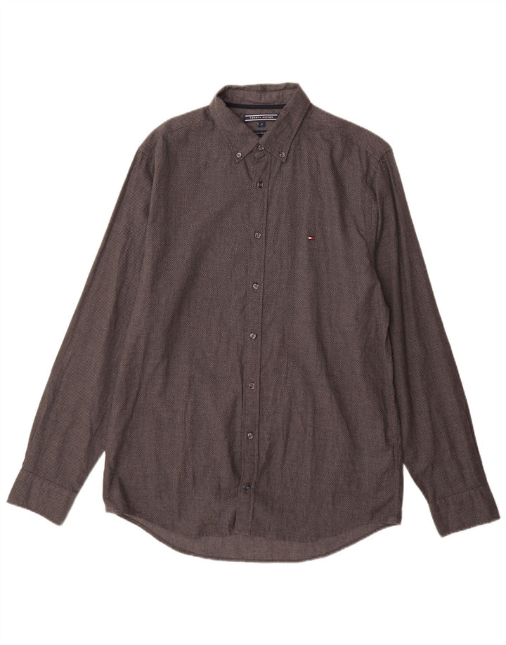 Tommy Hilfiger Herreskjorte Medium Grey Spotted Bomuld
