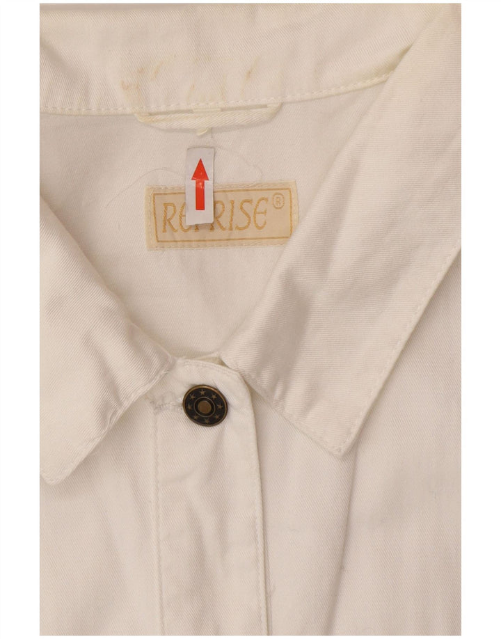 Reprise Dame Denim Gilet IT 46 Stor Hvid Bomuld