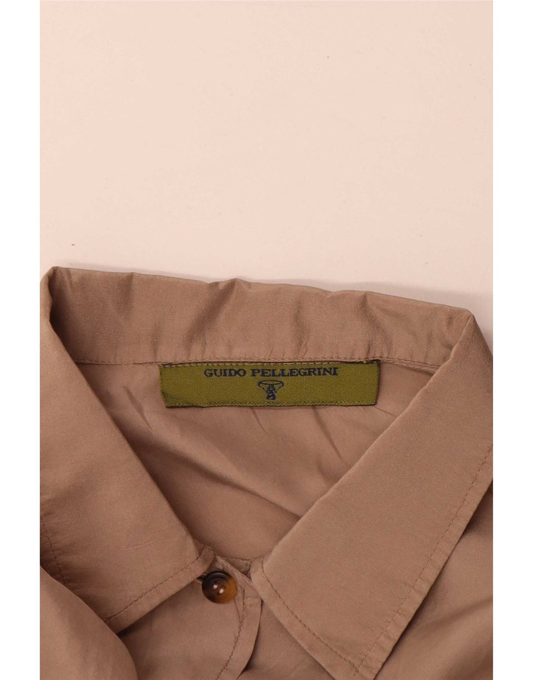 Vintage Dame Longline Oversized Skjorte IT 44 Medium Beige