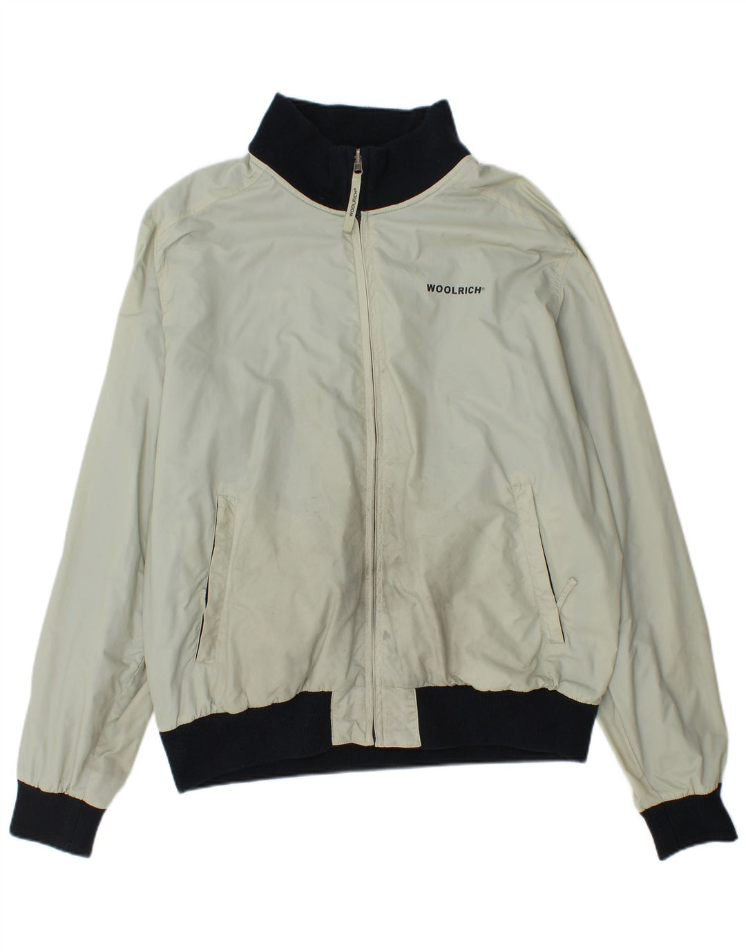 Woolrich Vendbar Herrejakke UK 42 XL Off White Nylon