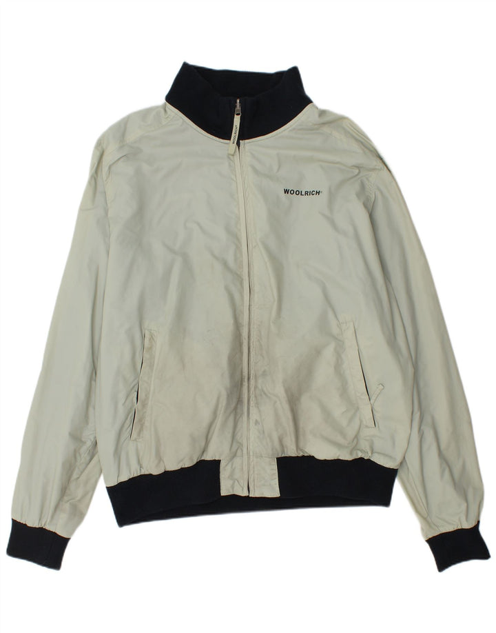 Woolrich Vendbar Herrejakke UK 42 XL Off White Nylon
