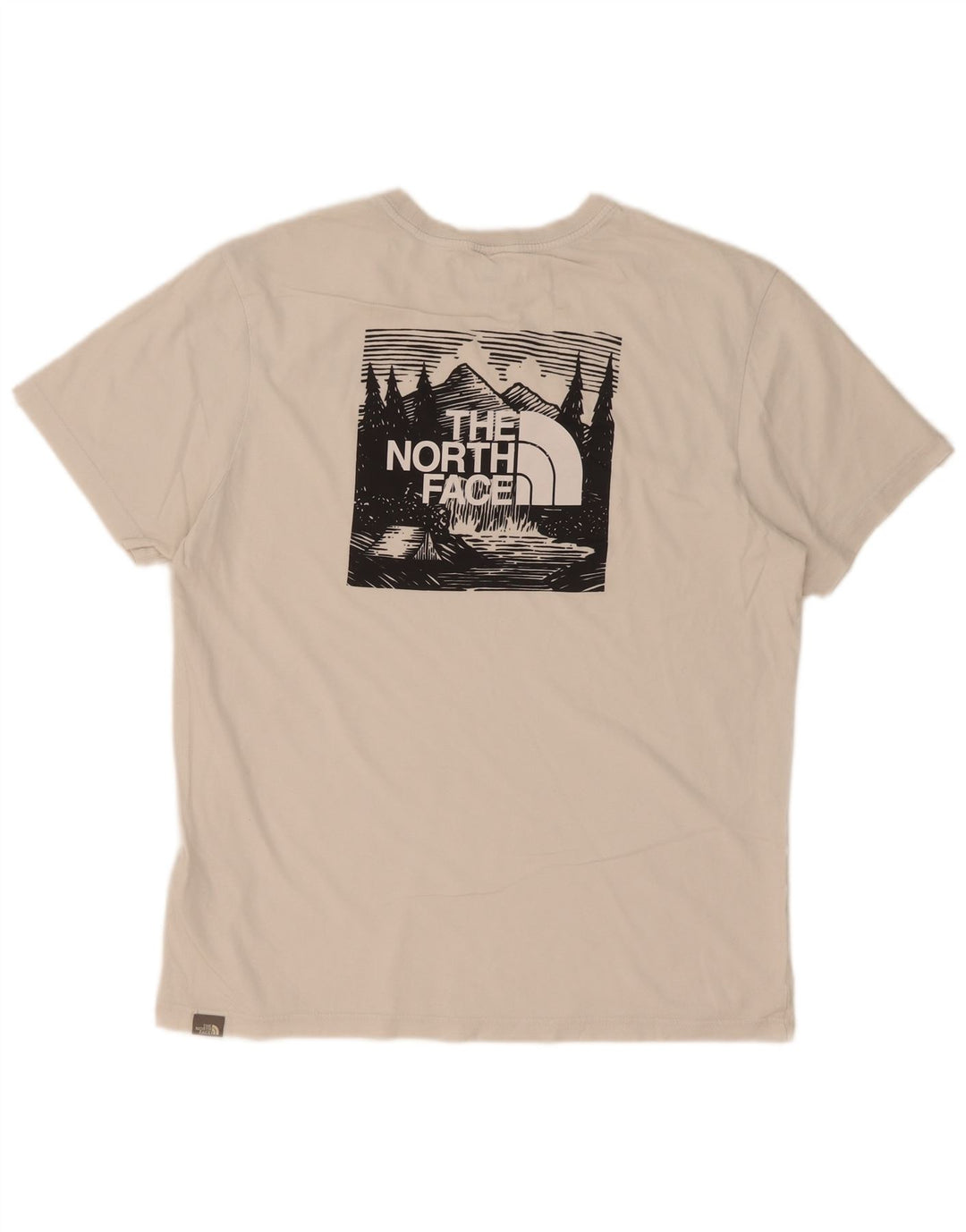 The North Face Herre grafisk T-shirt Top Medium Hvid Bomuld