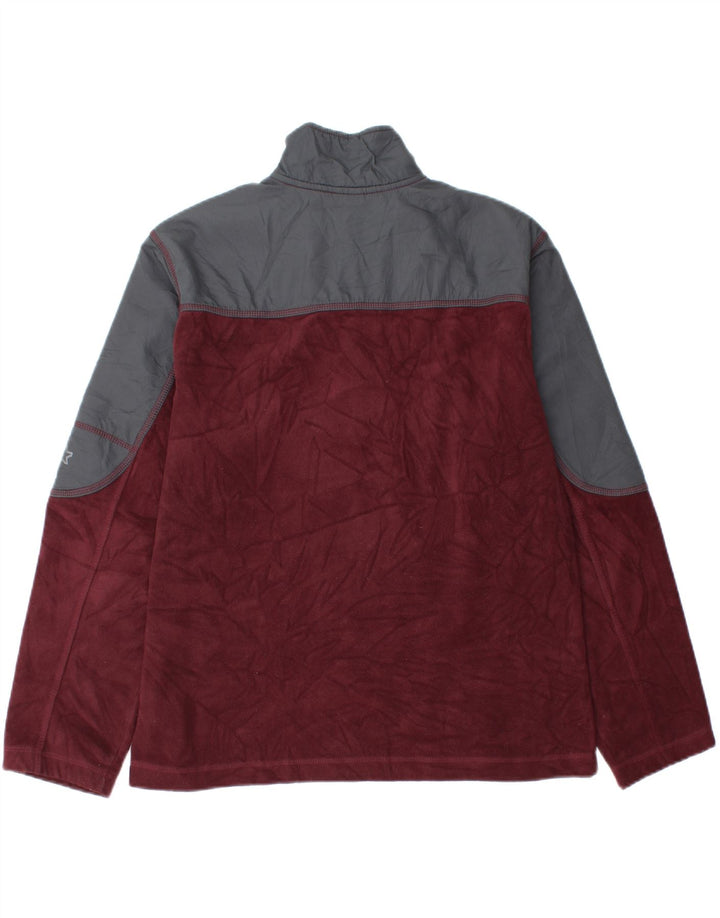 Starter Herre lynlås-hals Fleece Jumper UK 38/40 Medium Maroon Colourblock