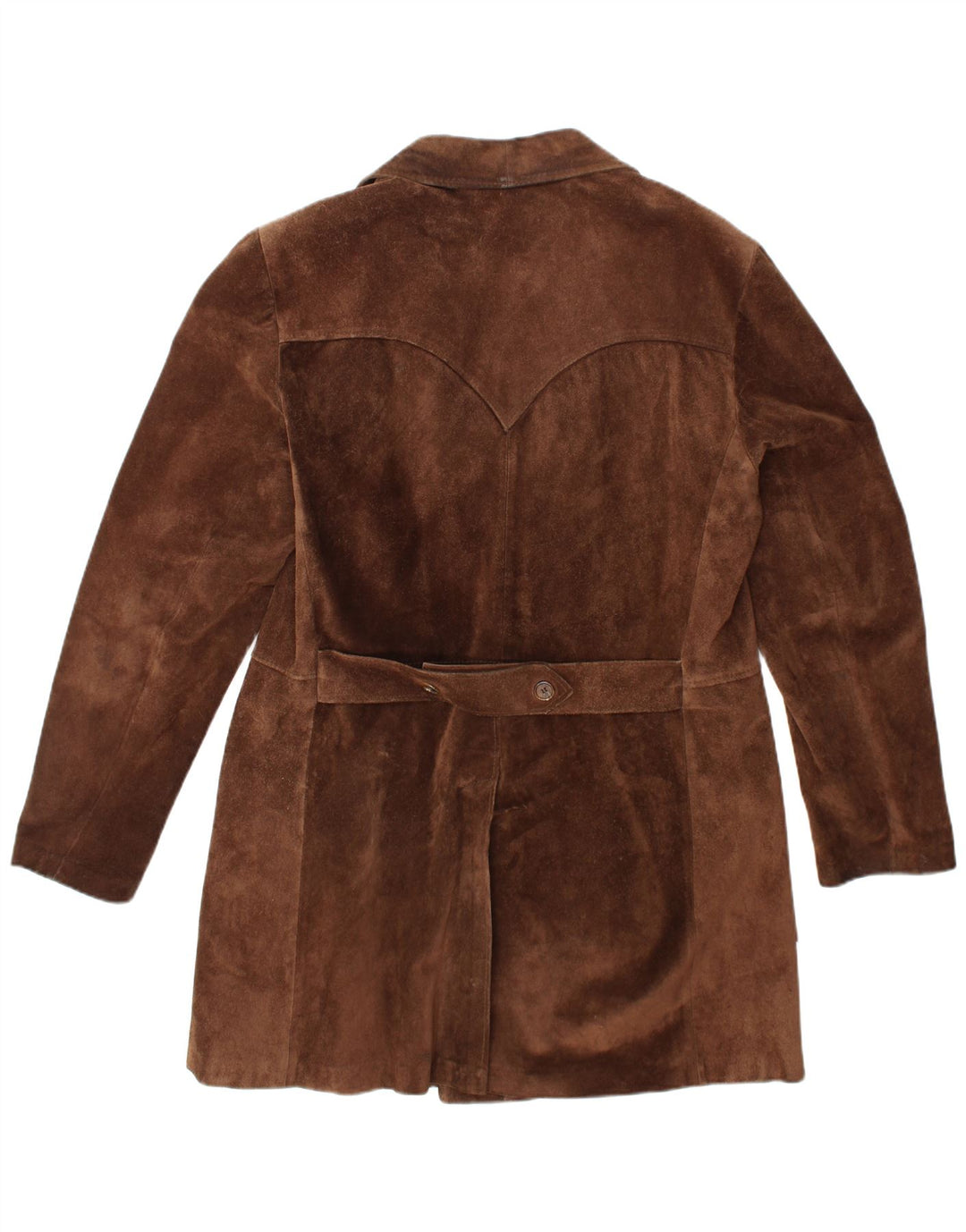 VINTAGE Herre Ruskind Dobbeltradet Frakke UK 40 Stor Brun