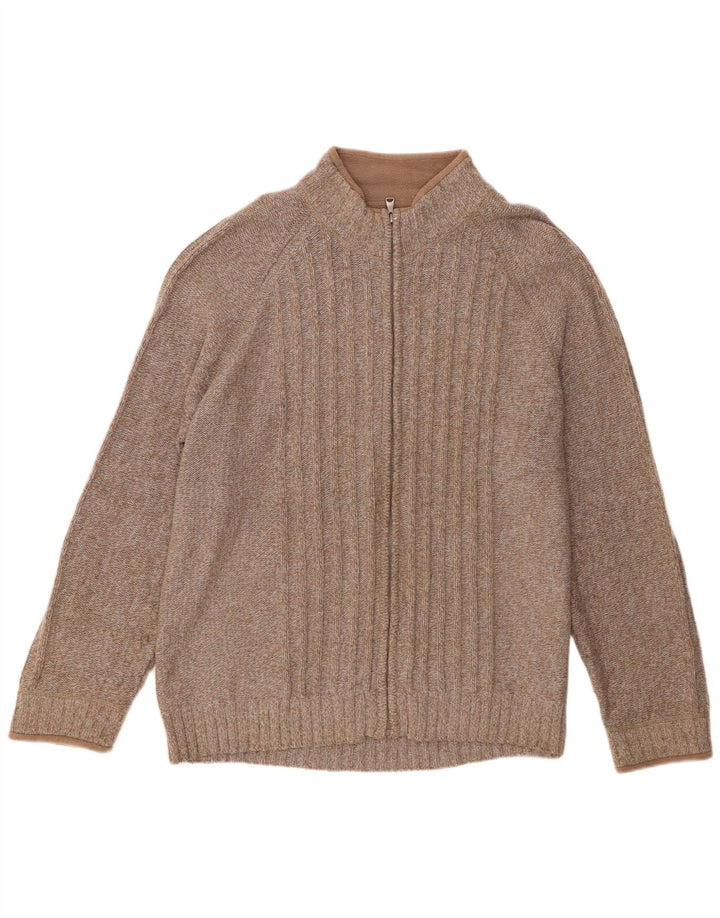 Marks & Spencer Herre Cardigan Sweater XL Brun Uld