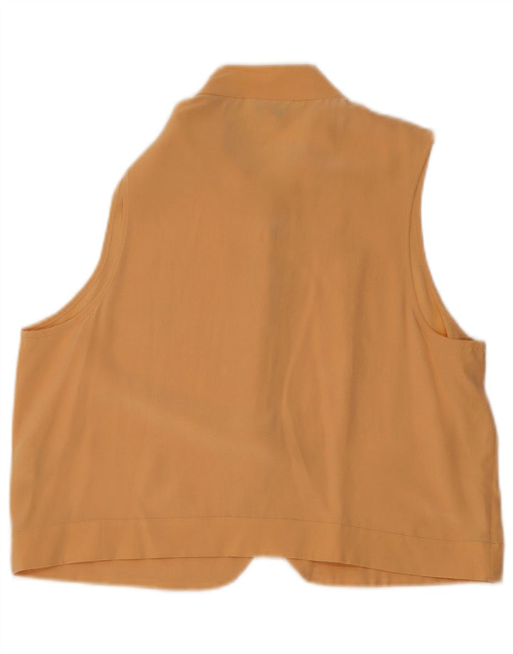 Ballon Dame Ærmeløs Oversized Bluse Top IT 40 Small Beige Silke