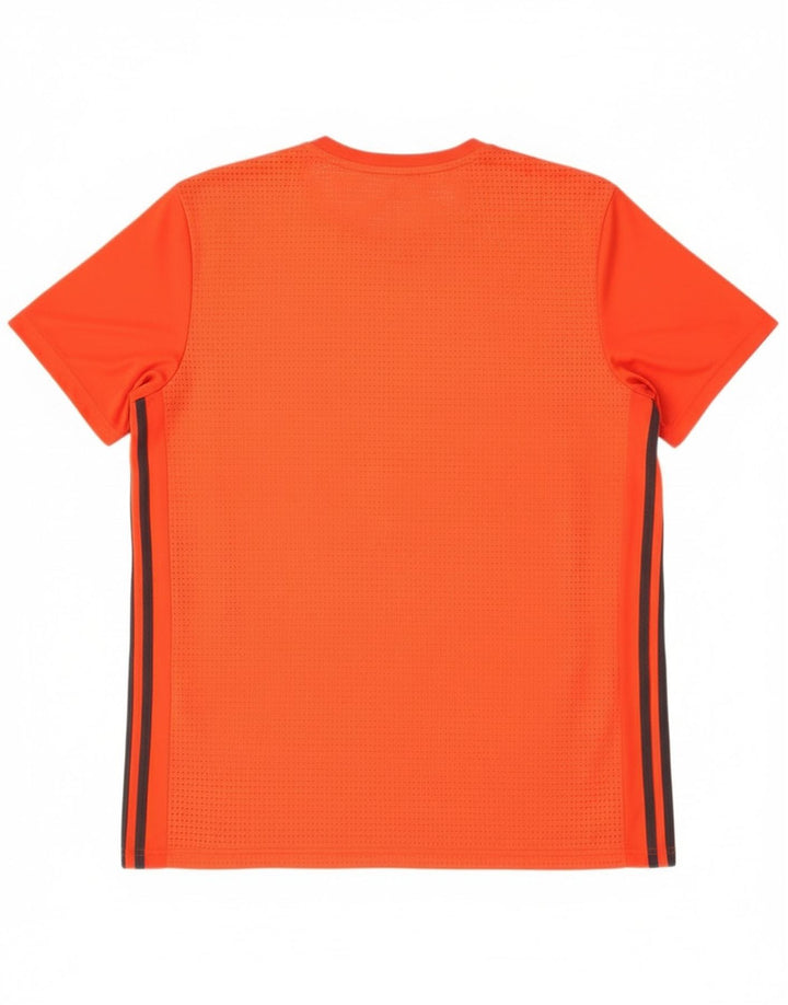 Adidas Herre Climacool T-Shirt Top Stor Orange Polyester