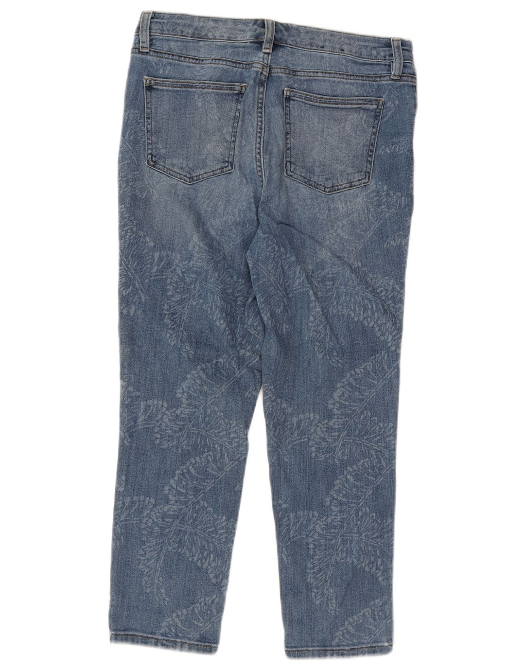 CHAPS Dame Capri Jeans US 8 Medium W30 L22 Blå Blomster Bomuld