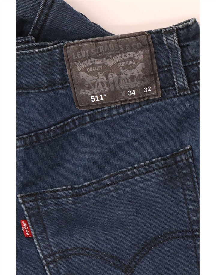 Levi's Herre 511 Slim Jeans W34 L32 Blå
