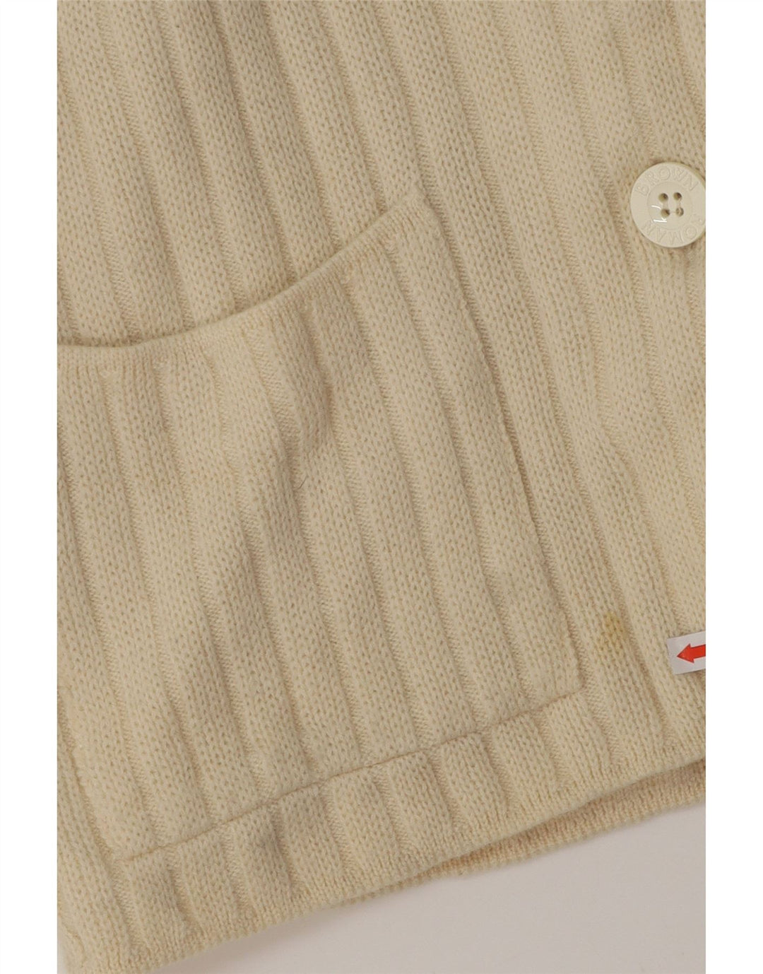 VINTAGE Womens Cardigan Sweater IT 48 XL Off White Virgin Wool Vintage Vintage and Second-Hand Vintage from Messina Hembry 