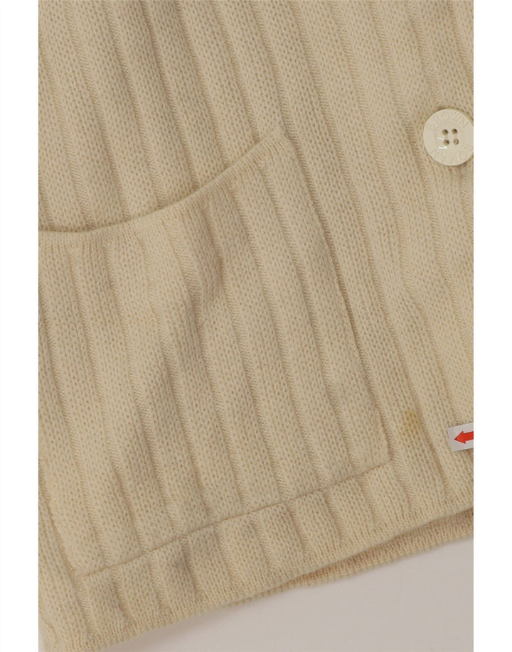 VINTAGE Womens Cardigan Sweater IT 48 XL Off White Virgin Wool Vintage Vintage and Second-Hand Vintage from Messina Hembry 
