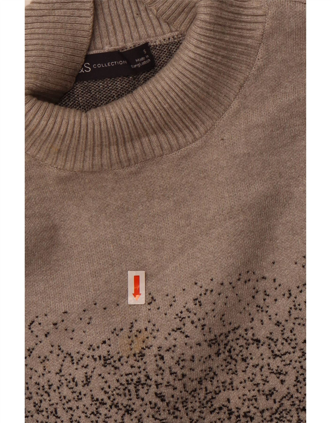 Marks & Spencer Dame Turtle Neck Jumper Sweater UK 10 Small Grey Flecked