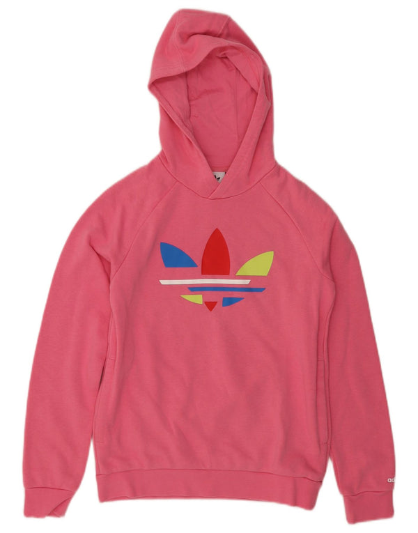 Adidas Grafisk hættetrøje til piger 11-12 år Pink Bomuld