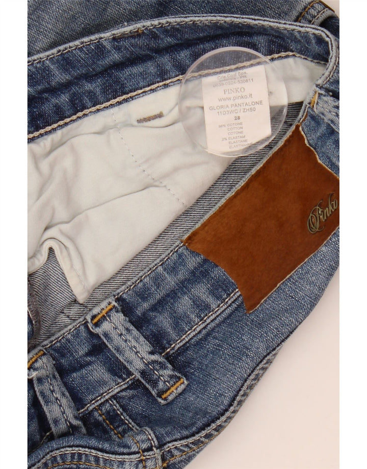 Pinko Dame Slim Jeans W28 L27 Blå Bomuld