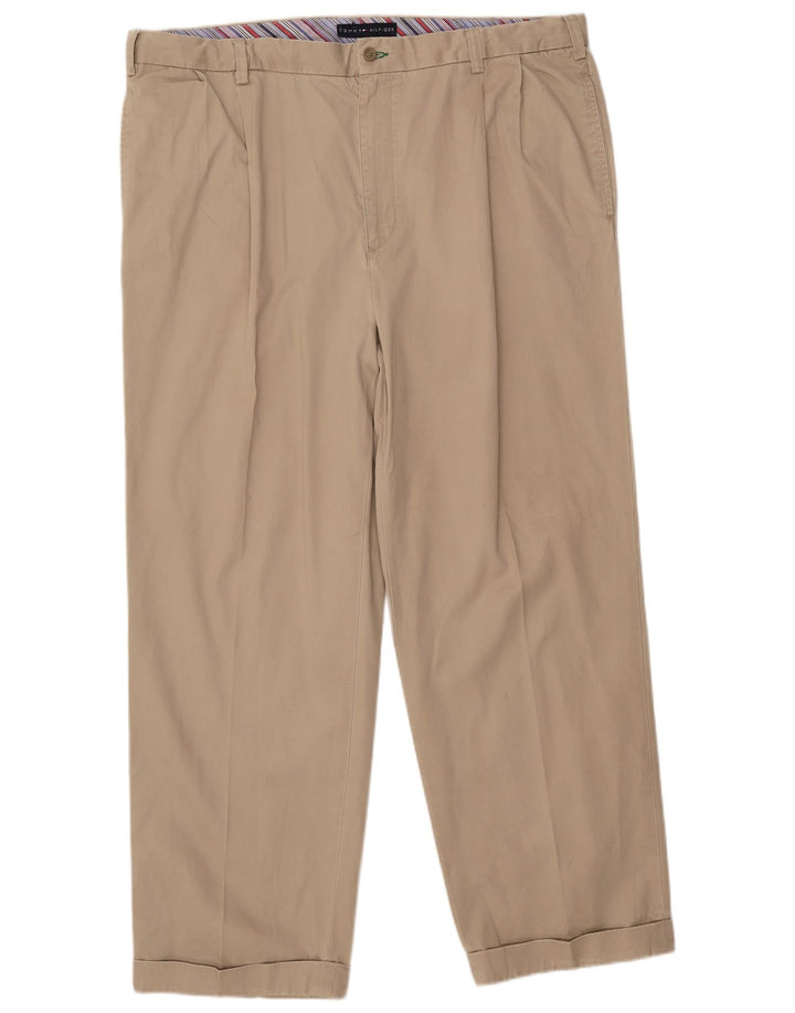 TOMMY HILFIGER Herre Pegged Chino Bukser W42 L32 Beige Bomuld