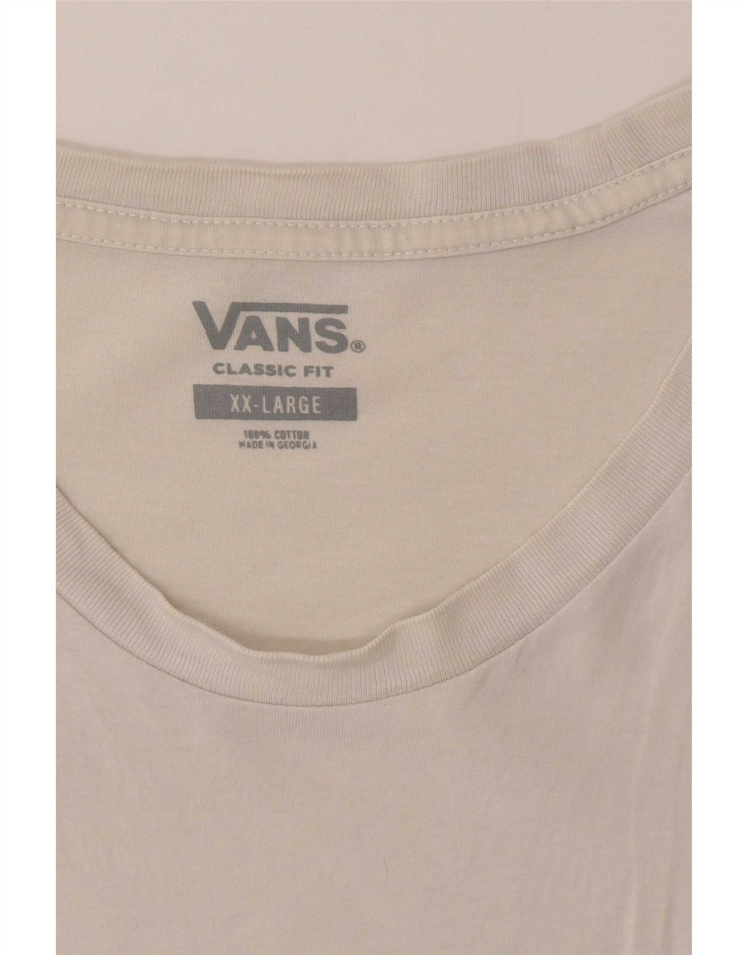 Vans Herre Classic Fit T-Shirt Top 2XL Hvid Colourblock