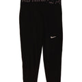 NIKE Dri Fit grafiske leggings til kvinder UK 10 Lille sort polyester