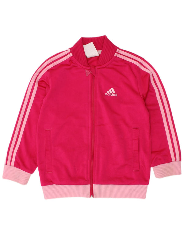 ADIDAS Pigetræningsdragt Topjakke 3-4 År Pink Polyester