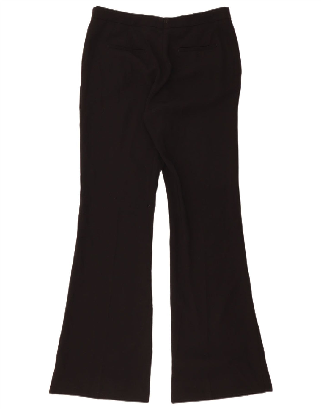 Zara Dame Flare Casual Bukser Large W32 L32 Sort Polyester