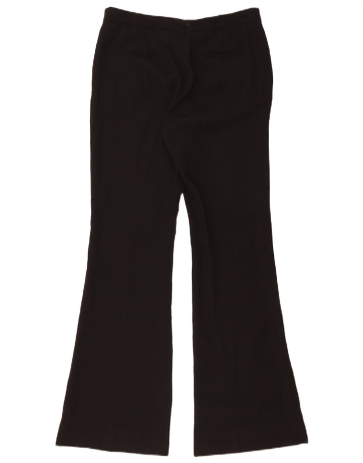 Zara Dame Flare Casual Bukser Large W32 L32 Sort Polyester