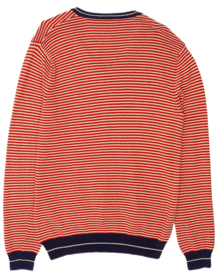 Carrera Herre V-hals sweater XL rød stribet bomuld