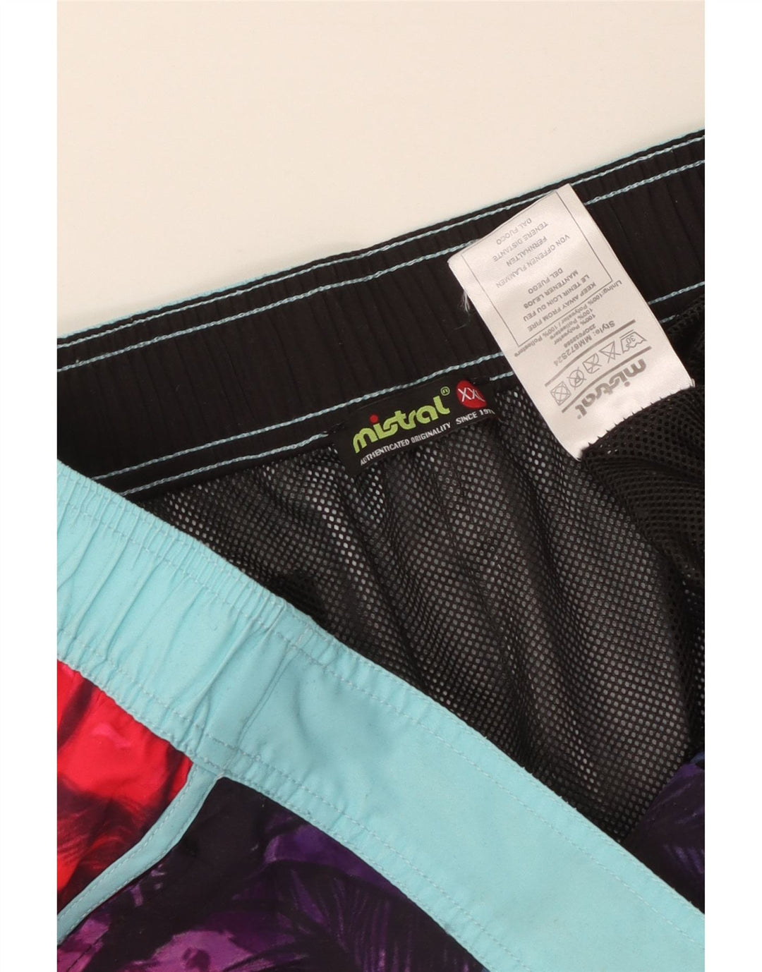 Mistral Badeshorts til mænd 2XL Flerfarvet Blomsterpolyester Hawaiian