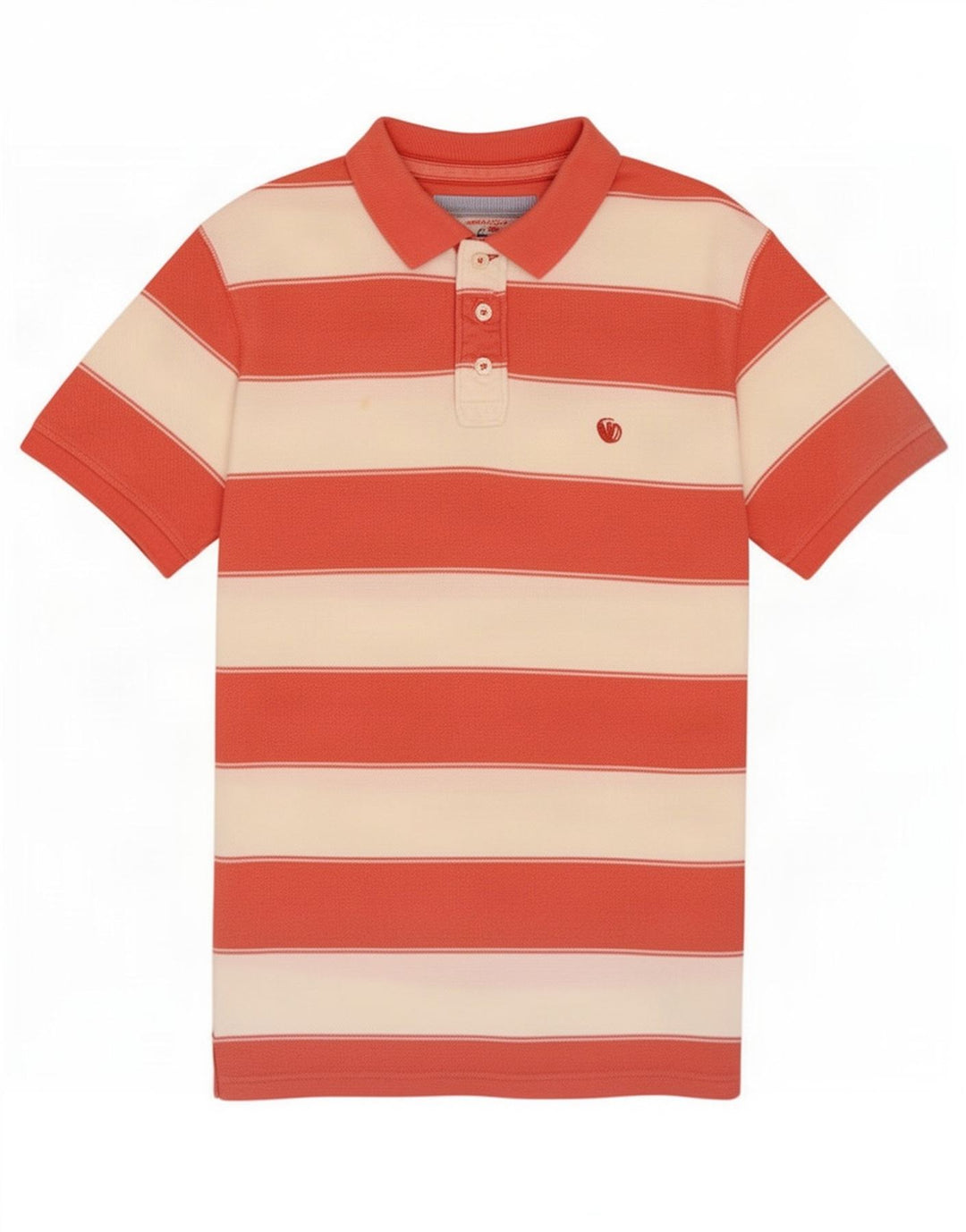 Fat Face Herre Polo Shirt Medium Pink Stribet Bomuld