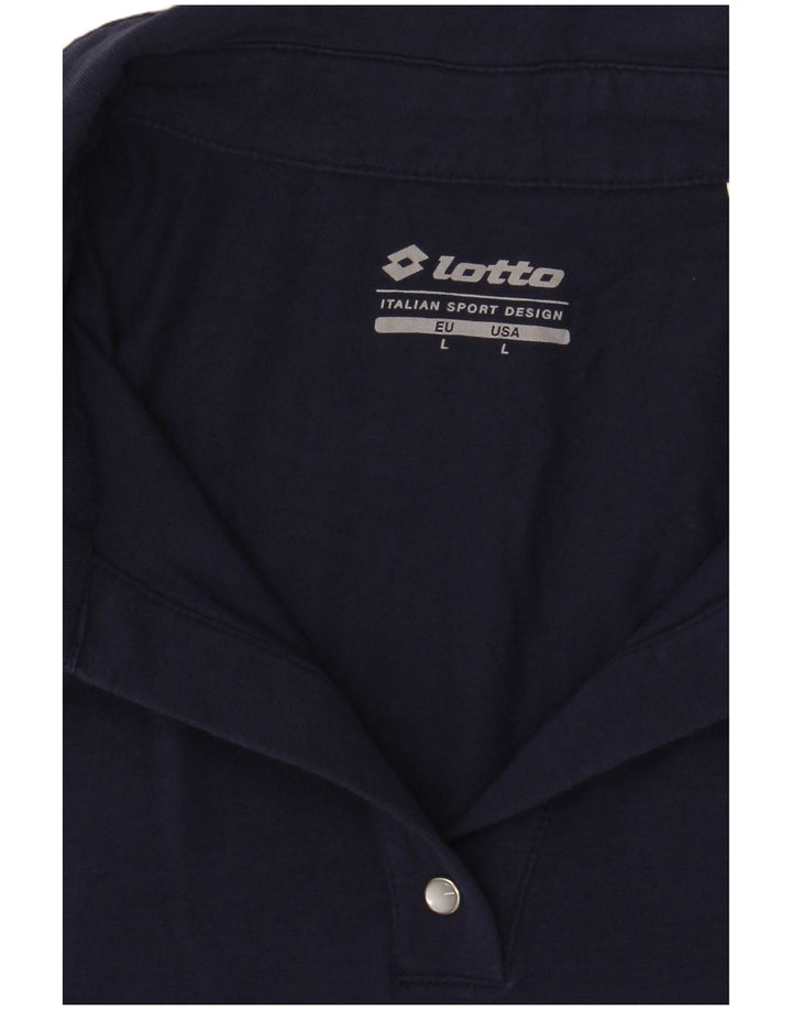 Lotto Dame Polo Shirt UK 14 Large Navy Blue