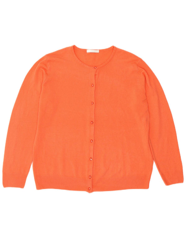 Marks & Spencer Dame Cardigan Sweater UK 18 XL Orange Akryl