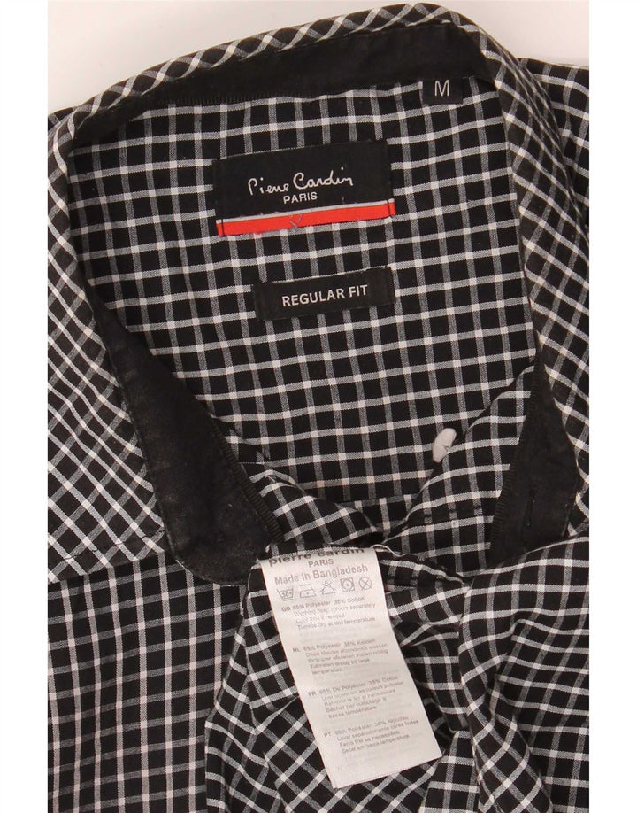 Pierre Cardin Herre Paris-skjorte Medium Sort Ternet Polyester