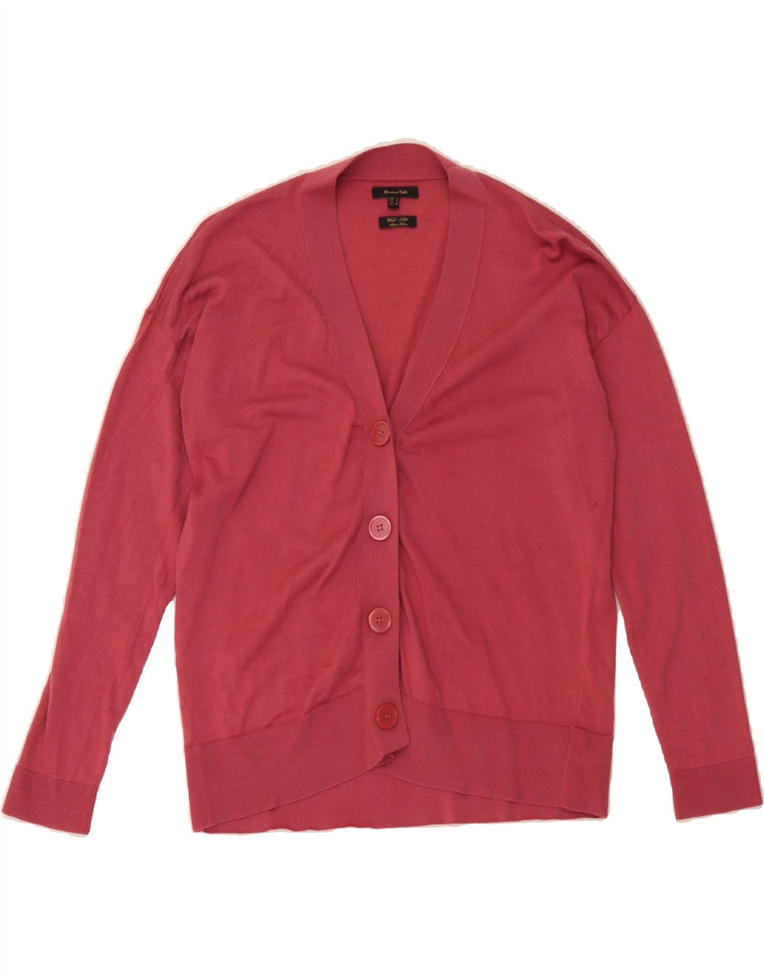 MASSIMO DUTTI Womens Cardigan Sweater UK 10 Small Pink Wool Vintage Massimo Dutti and Second-Hand Massimo Dutti from Messina Hembry 