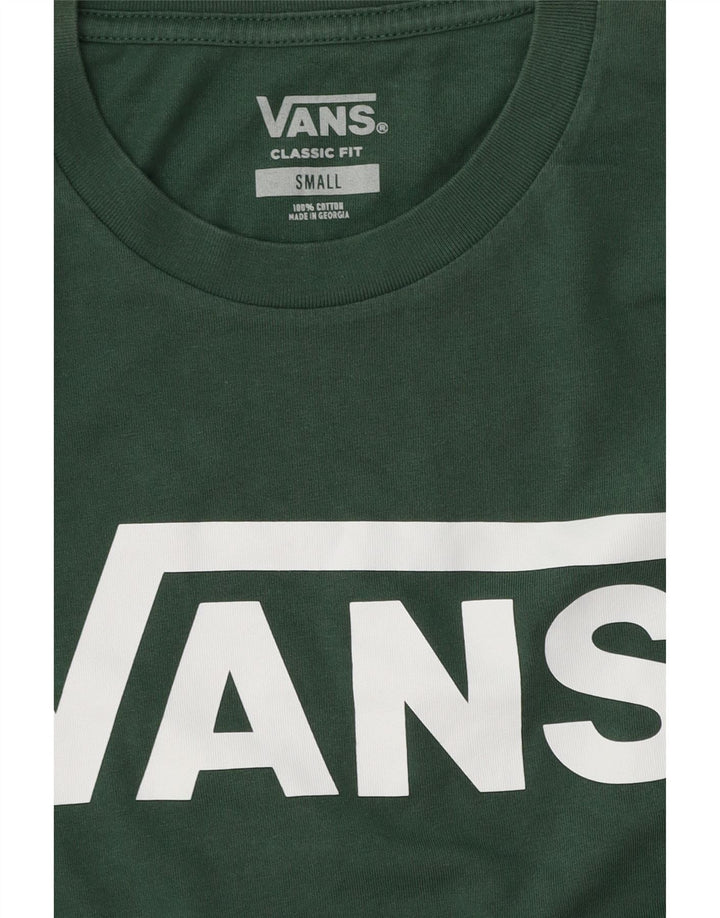 Vans Herre Classic Fit Grafisk T-Shirt Top Lille Grøn Bomuld