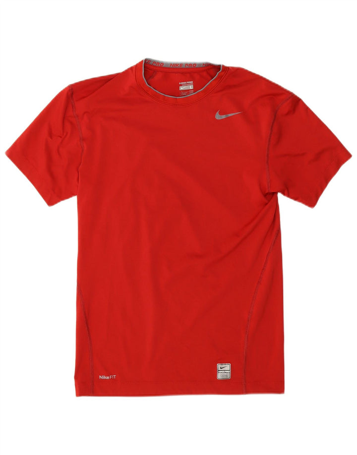 Nike Herre T-Shirt Top UK 42/44 Stor Rød