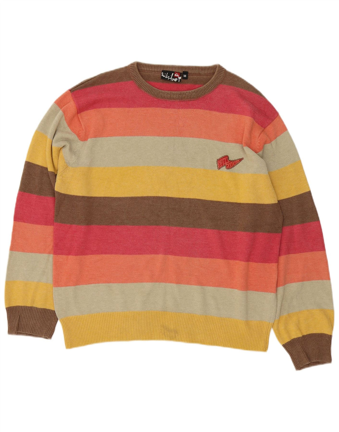 Quiksilver Herre Boat Neck Jumper Sweater Medium Flerfarvet Stribet