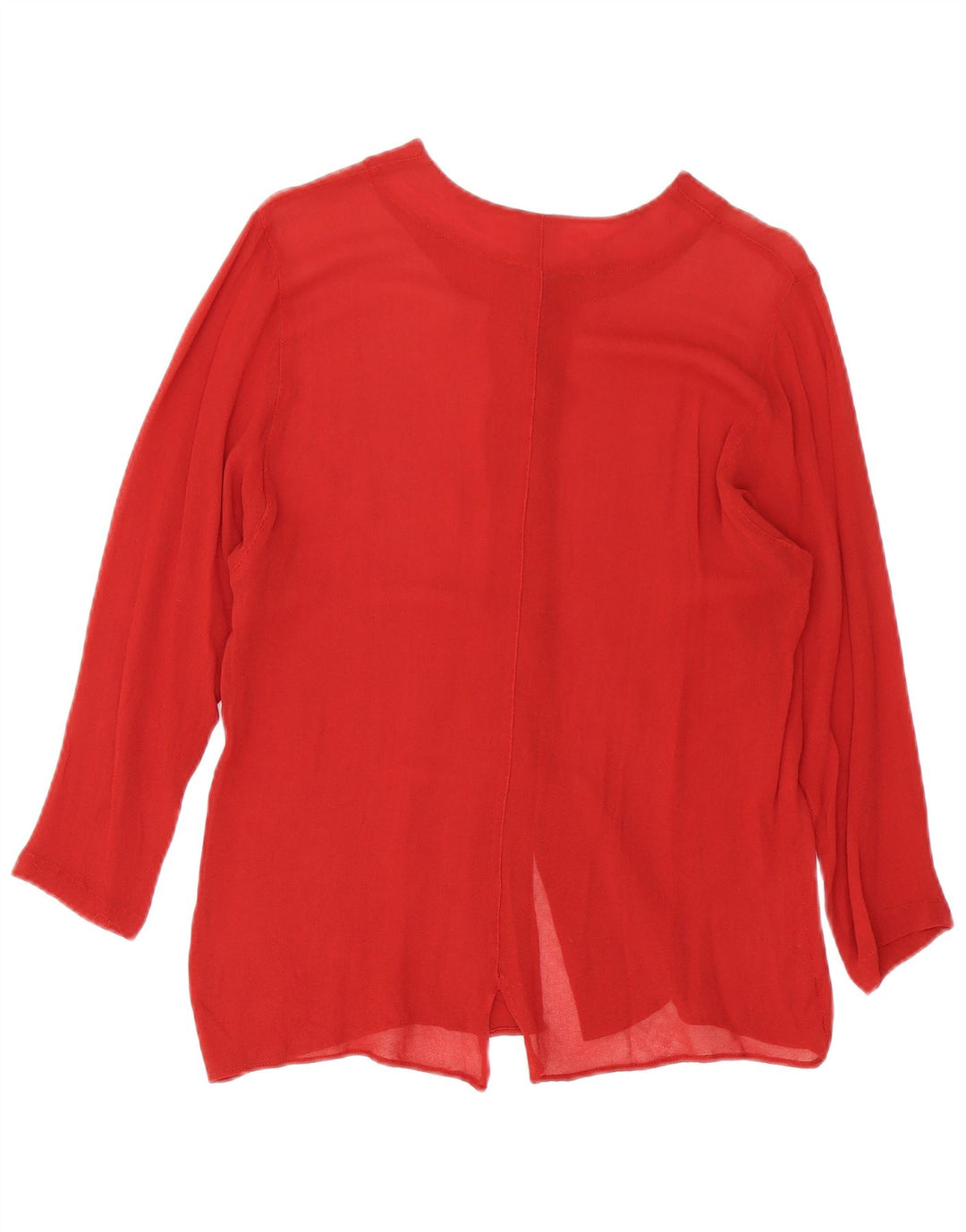 Benetton Dameskjortebluse IT 44 Medium Burgundy Viscose