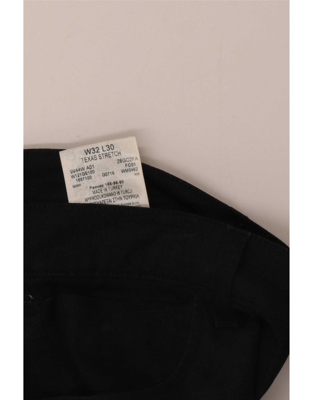 Wrangler Herre Texas Stretch Straight Jeans W32 L30 Sort Bomuld