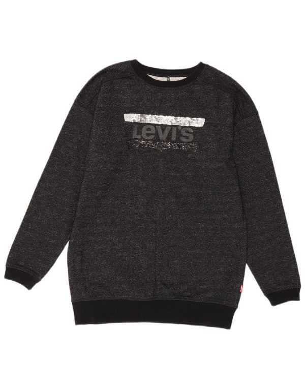 Levi's Girls Graphic Sweatshirt Jumper 15-16 Years Black