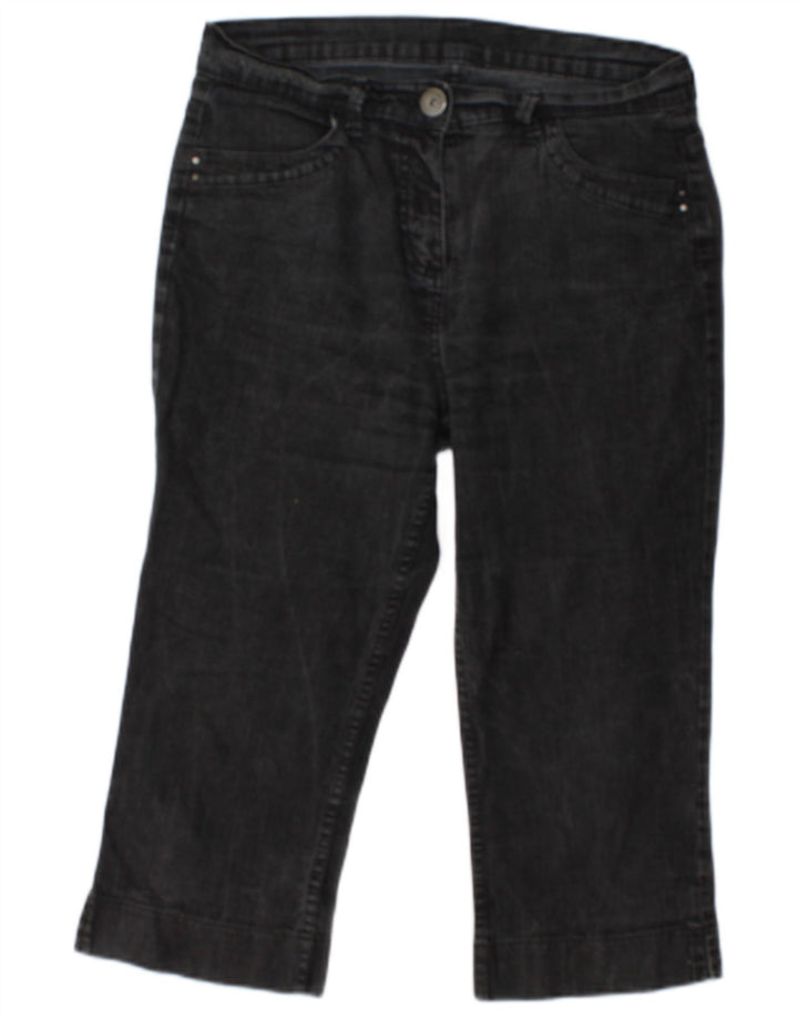 Marks & Spencer Dame Capri Jeans UK 12 Medium W30 L19 Grå Bomuld