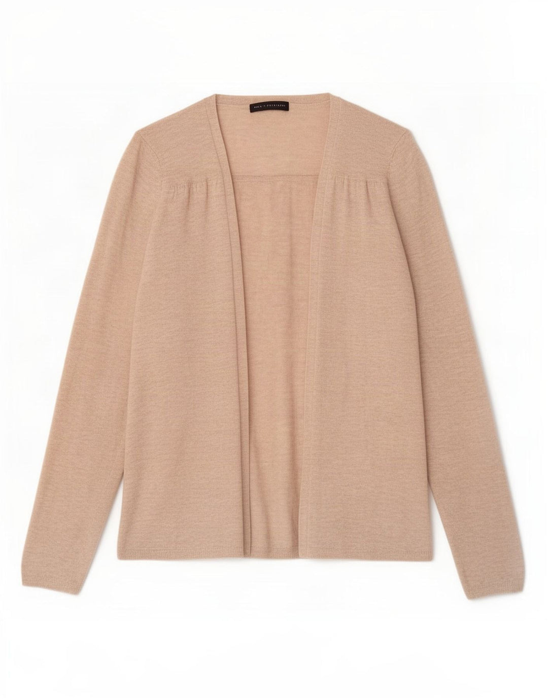 Marks & Spencer Womens Open Cardigan Sweater UK 14 Medium Beige