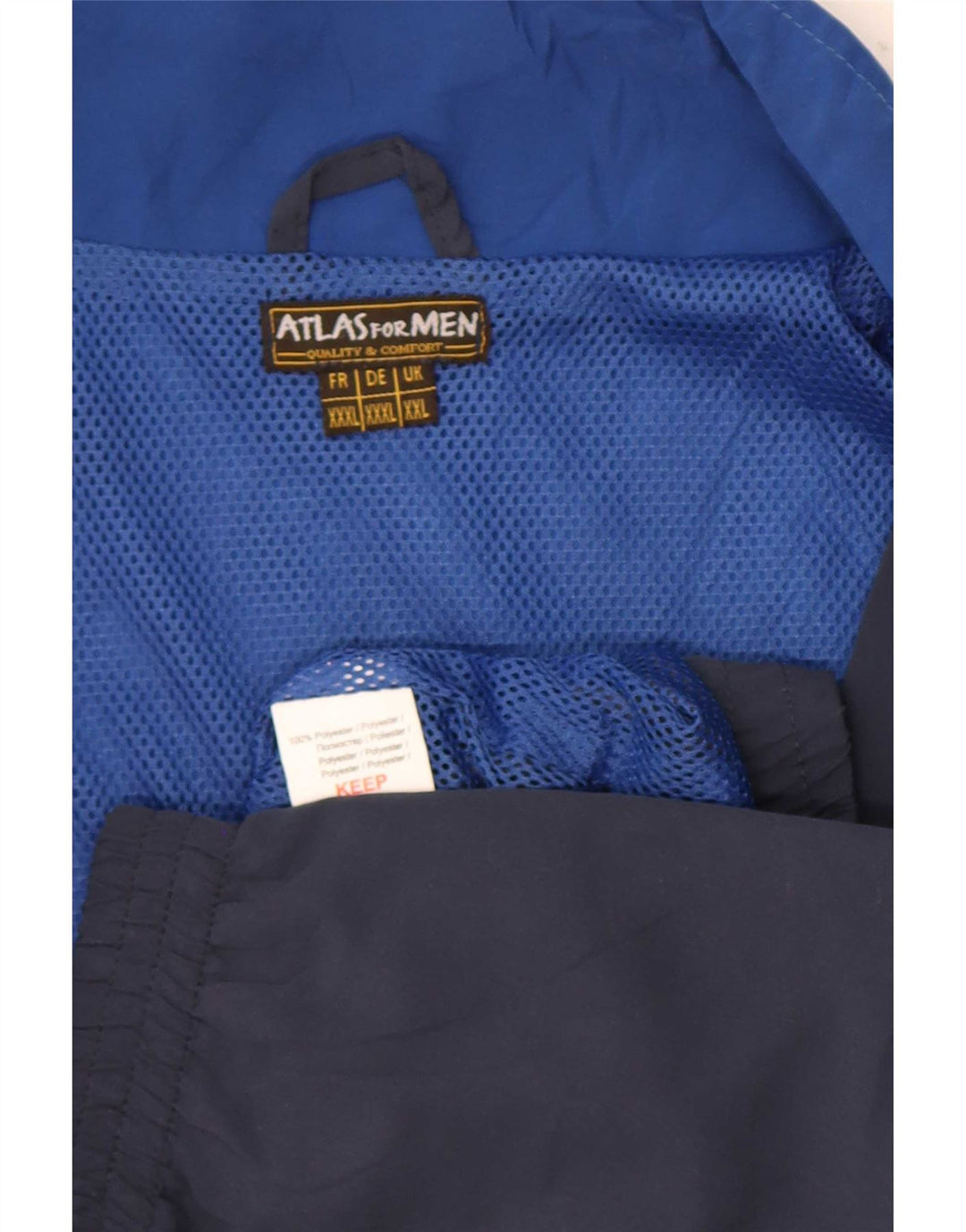 Atlas For Mænd Træningsdragt til mænd Top Jakke 2XL Navy Blue Colourblock