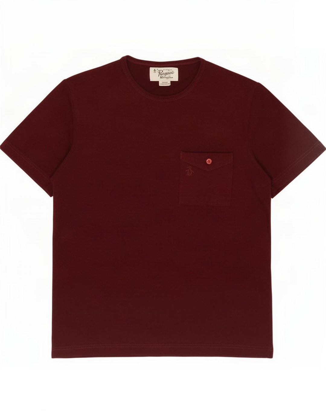 Penguin Herre T-Shirt Top Lille Bourgogne Bomuld