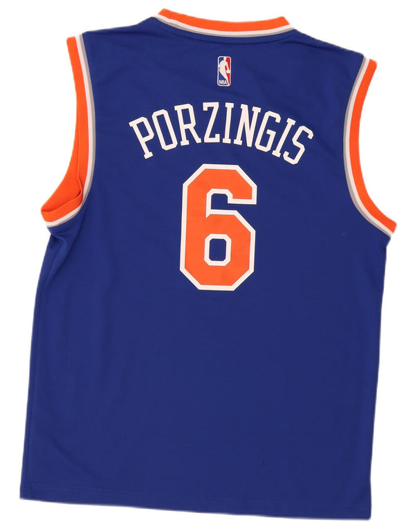 Adidas Herre New York Knicks Grafisk Vest Top Medium Blue Polyester