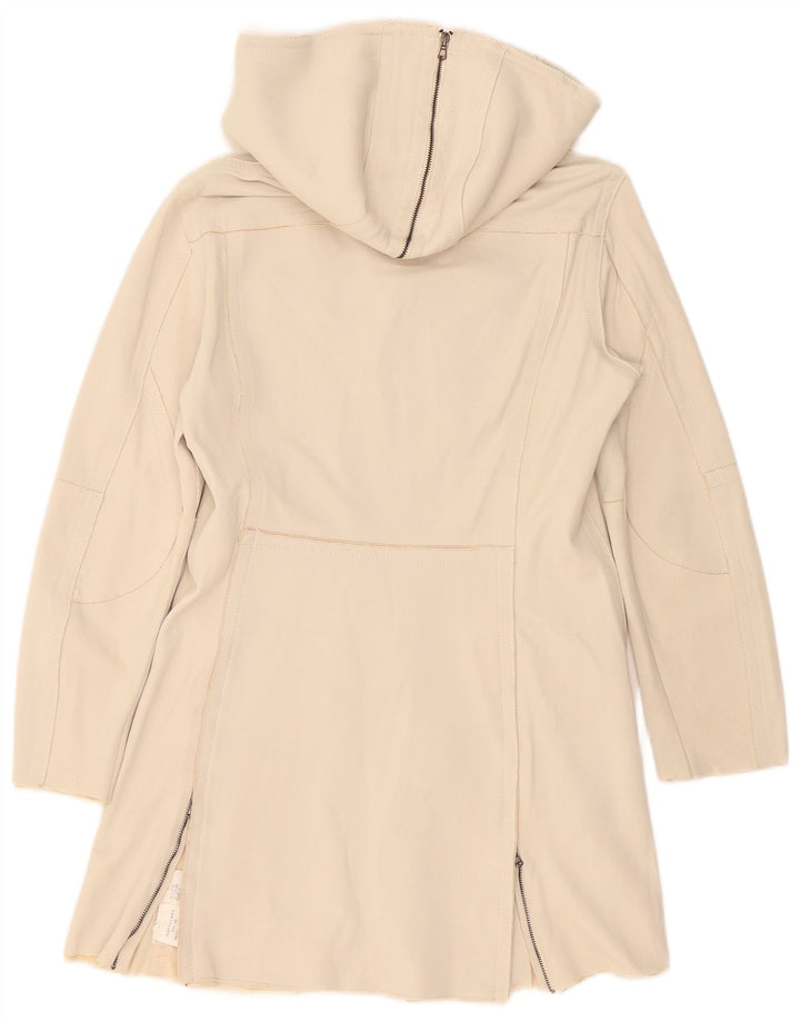 Calvin Klein Overfrakke med hætte til kvinder UK 6 XS Beige Polyamid