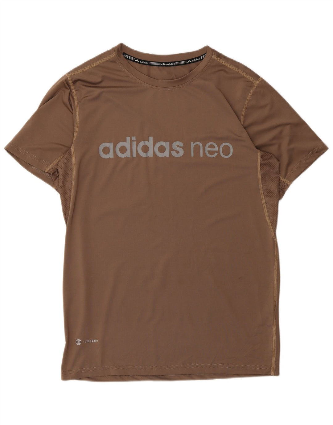 Adidas Herre Aeroready Grafisk T-Shirt Top Stor brun polyester