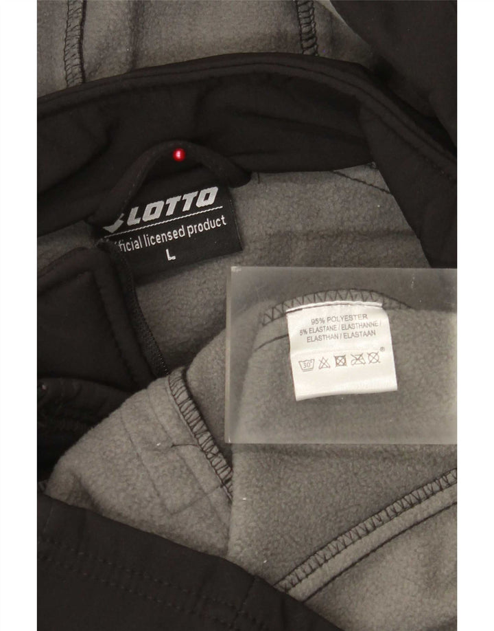 Lotto Dame Hooded Windbreaker Coat UK 16 Large Black Polyester
