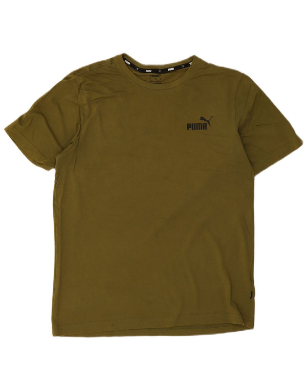 Puma Herre grafisk T-shirt Top Medium Khaki Bomuld