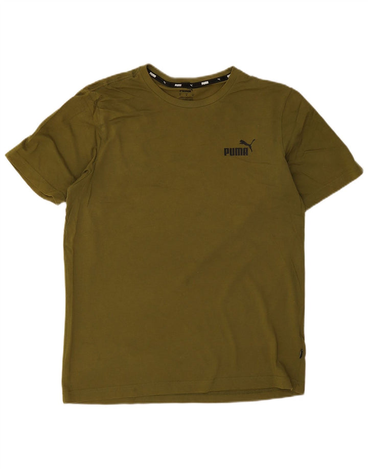 Puma Herre grafisk T-shirt Top Medium Khaki Bomuld