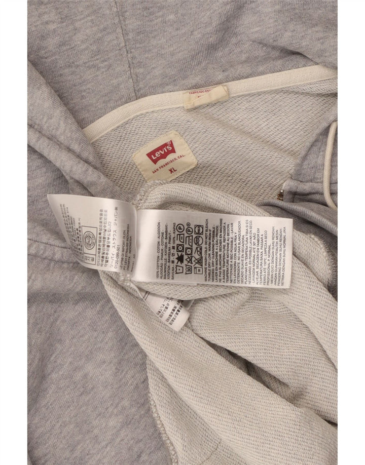 Levi's Herre hættetrøje med lynlås XL Grå Flecked Bomuld