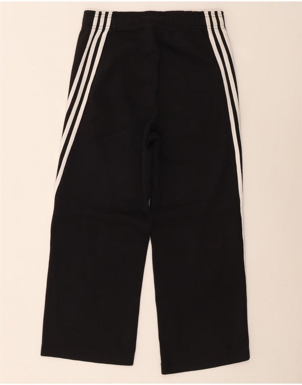 Adidas Womens Crop træningsdragt Bukser UK 8/10 Small Black Bomuld
