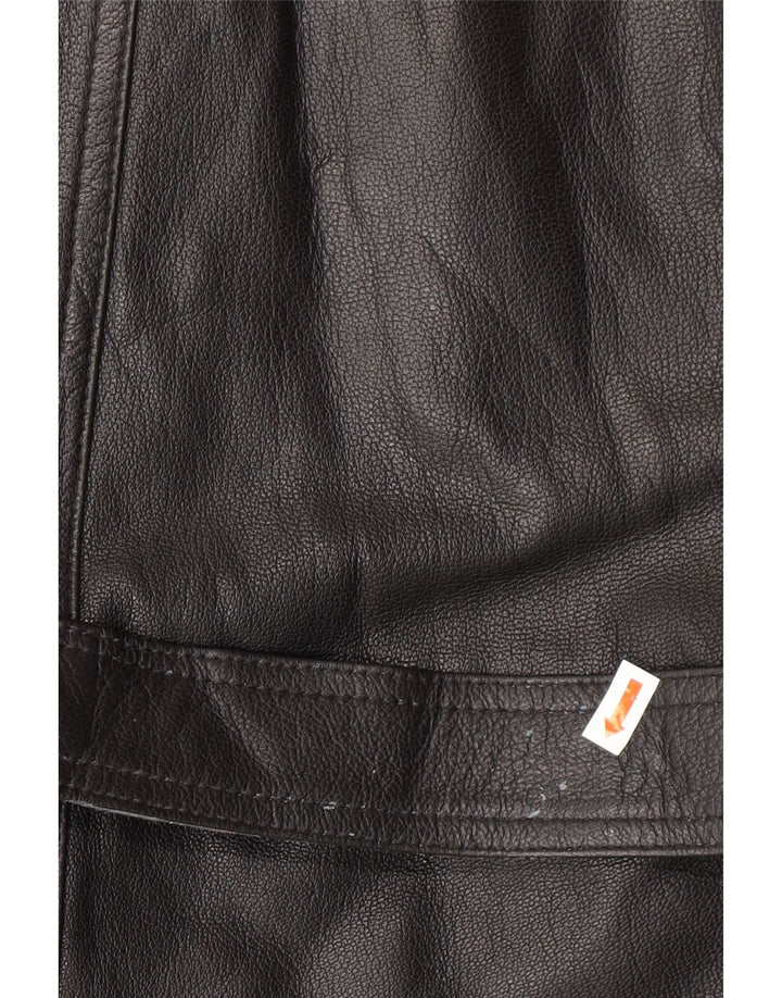 VINTAGE Læderfrakke til mænd IT 52 XL Sort Læder